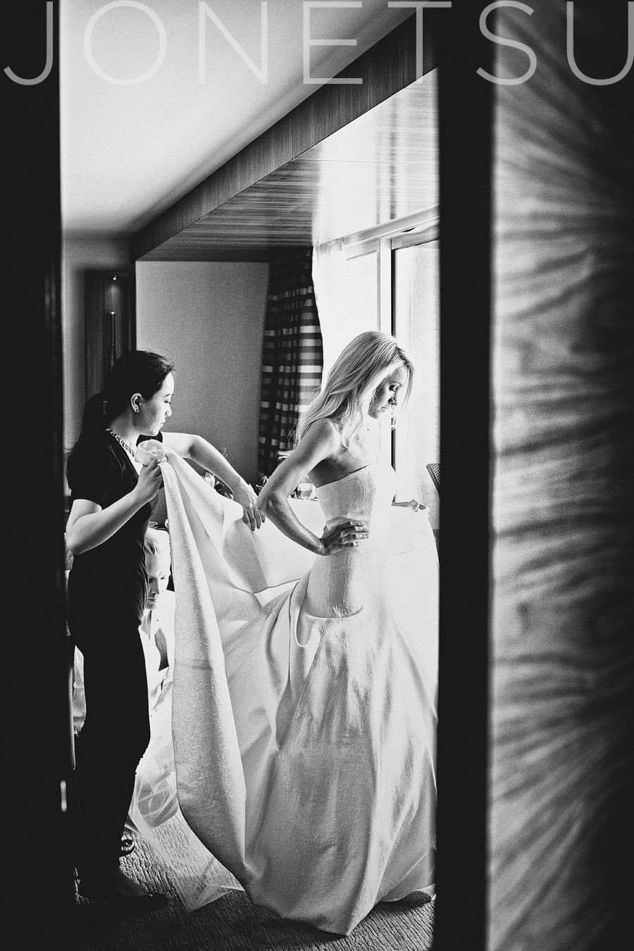 the ladies got ready at the Fairmont Pacific Rim