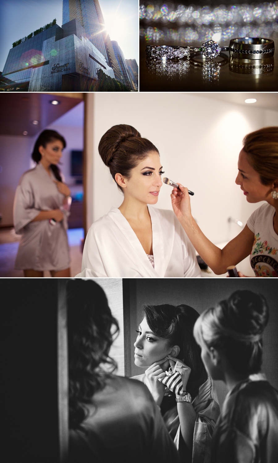 Elnaz looked & felt amazing.  Gorgeous makeup by Haleh Tateh.  The whole day took place at the Fairmont Pacific Rim